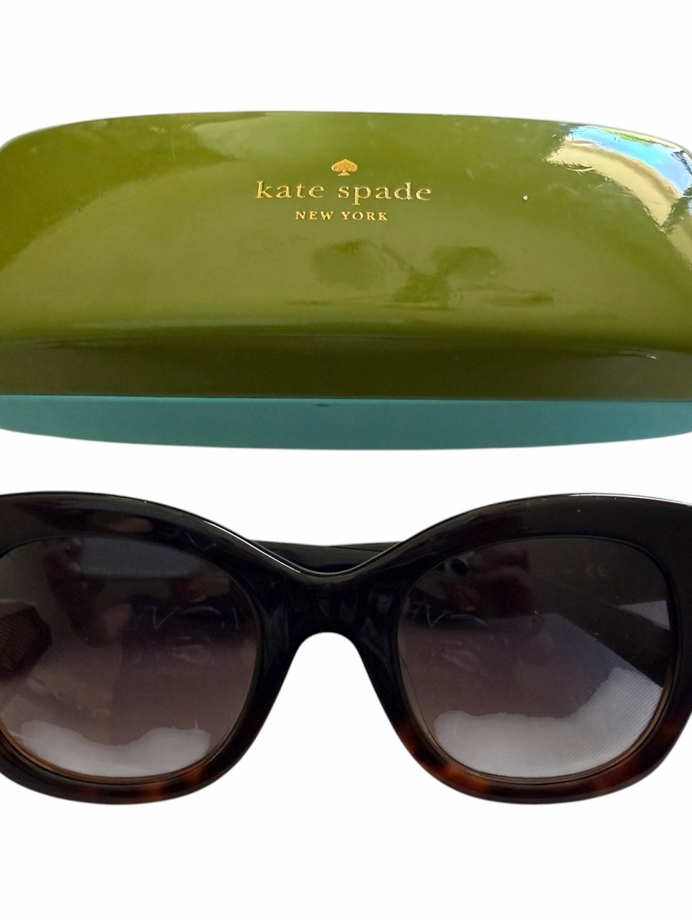 kate spade Oversized Tortoise Shell Sunglasses - Brown Gradient Lenses